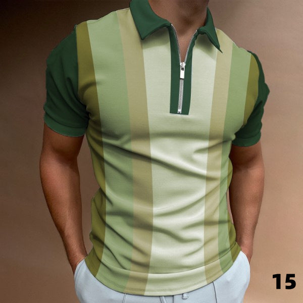  🔥👕【S-5XL】Pánská nová módní sportovní polokošile na zip.