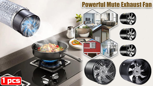 💨🍲🥩 Extractor de aire potente y silencioso para cocina y baño — motor de cobre duradero