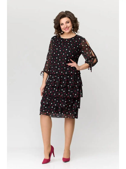 🏆【50% de descuento】【S-5XL】💃Vestido de lujo con silueta ligera, confeccionado en cómoda gasa._4208180