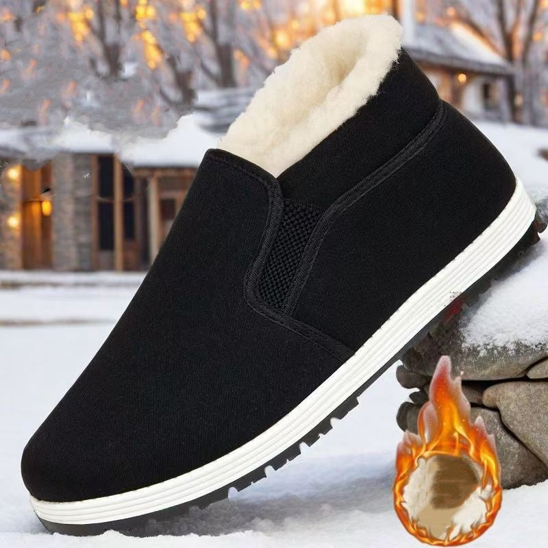 🔥【39-44】Otoño e invierno 2025 nuevo estilo zapatos de algodón cálidos de terciopelo botas antideslizantes zapatos de trabajo antideslizantes