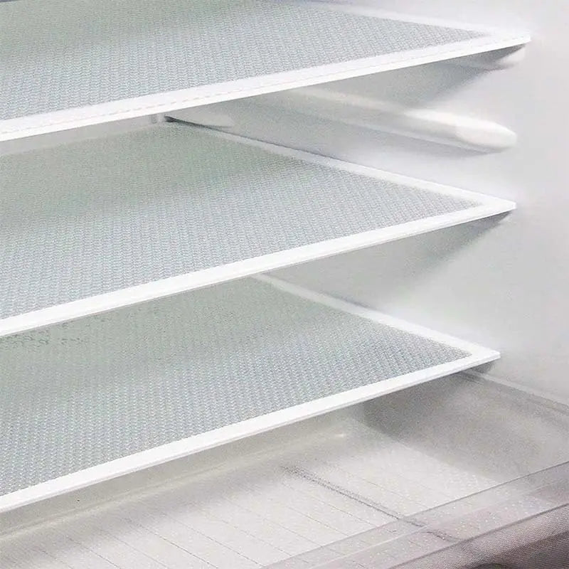 8 piezas por 26 euros-🧊🛡️ Protectores impermeables para estantes de refrigerador — Antideslizantes, fáciles de limpiar y aptos para contacto con alimentos — Mantén los estantes ordenados y frescos ✨