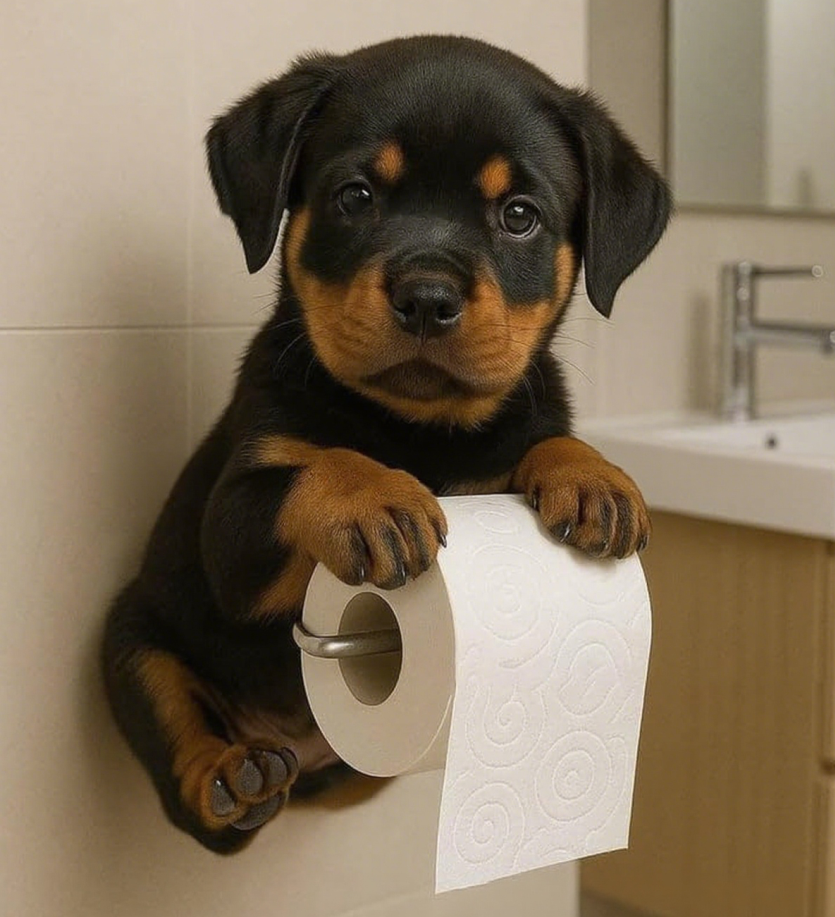 🐕🐕Aranyos kiskutya témájú WC-papírtartó_4190491