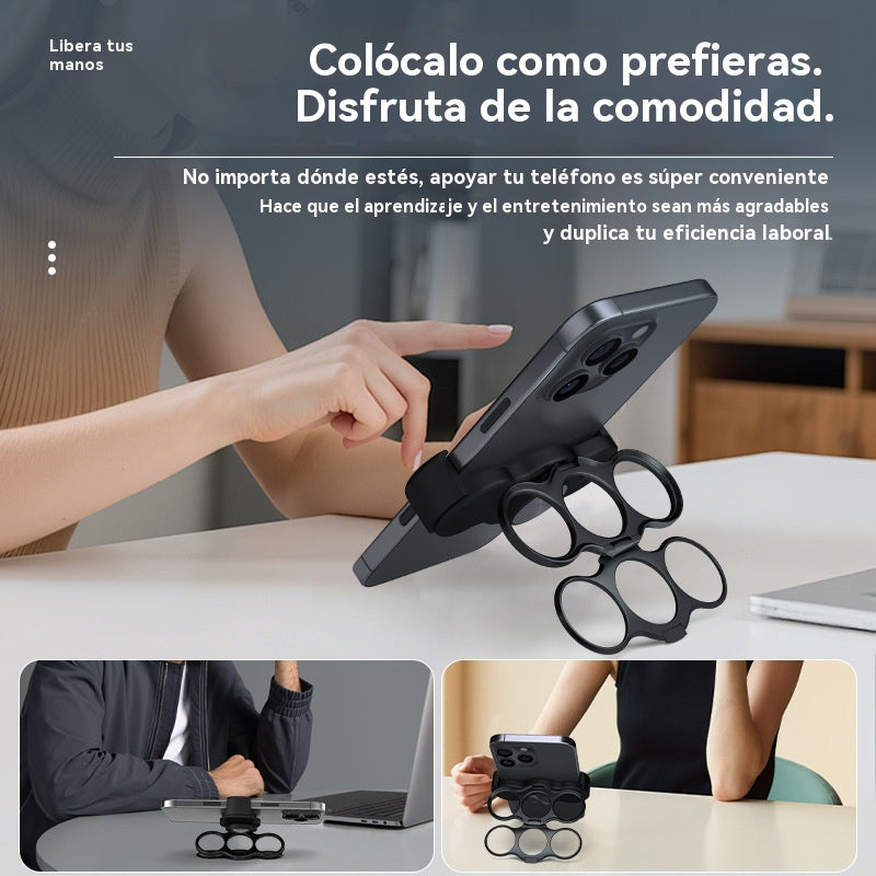 🔥Compra 1 y llévate 1 gratis🔥El anillo de clip trasero de tres dedos gira y pliega el soporte del teléfono