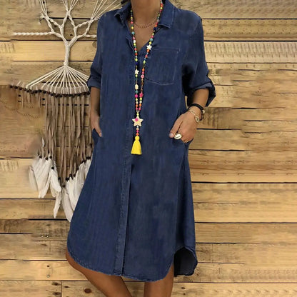 👗【S-5XL】 🔥 【40-120 kg】2026 új, nagy méretű női farmer ruha, hétköznapi, sokoldalú ✅ Utánvét lehetséges