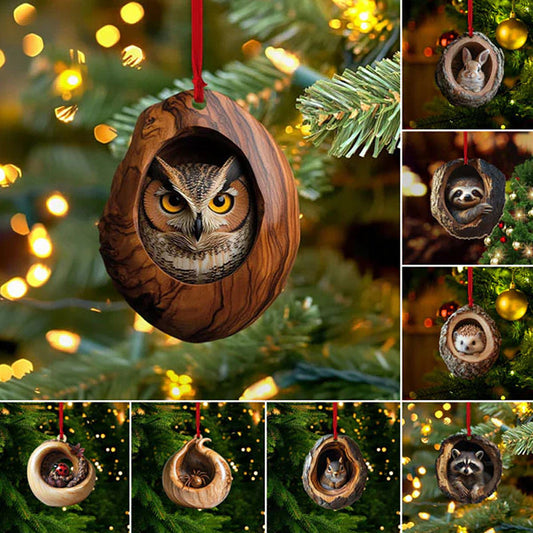 【10 kusů】🎄Dekorace na vánoční stromeček zvířátka. drobné zvířecí ozdoby_3823615