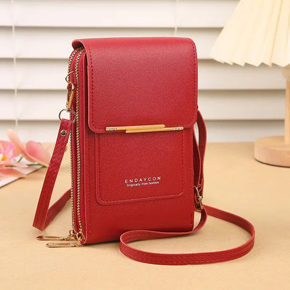 📢 ¡50 % de descuento! Bolso de piel auténtica para mujer compatible con pantallas táctiles.