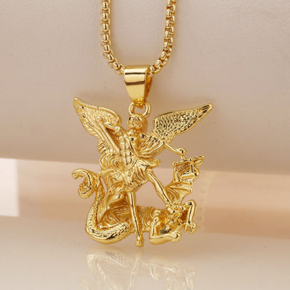 💥Collar de ángel guardián tricolor – Elegante y simbólico – Ideal para uso diario o como regalo – Sutil y significativo ✨💛🪽