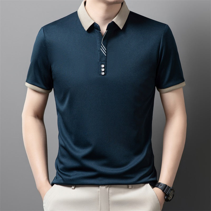 【50% de descuento】 ✨Camisa polo de manga corta para hombre