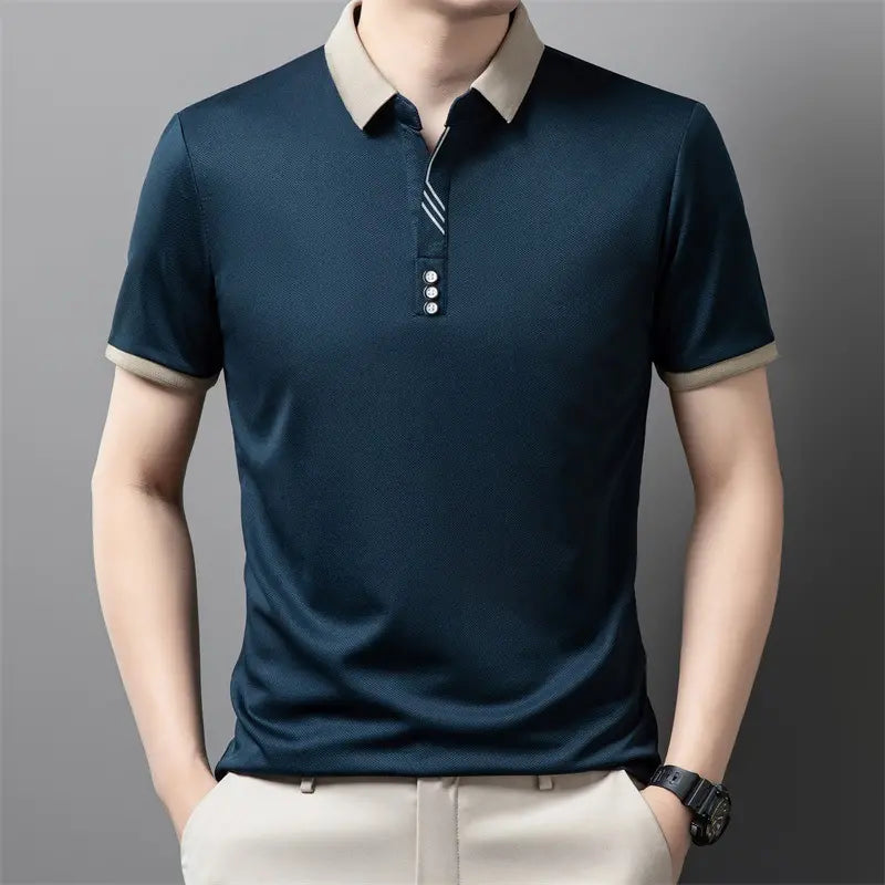 【50% de descuento】 ✨Camisa polo de manga corta para hombre