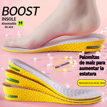 💥【Compra uno y llévate otro gratis】2 pares por 24 euros 👟Plantillas cómodas con cojín de aire y efecto de aumento de estatura 📈