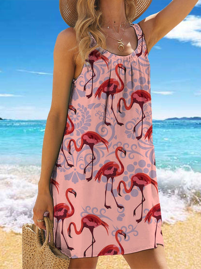 🎁✨🌊【S-5XL】2026 Nuevo vestido estampado con hombros descubiertos de verano