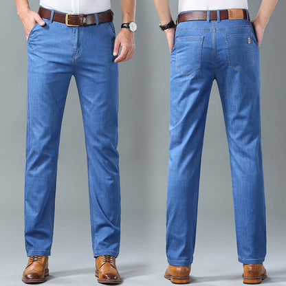 ✨👖 【Biznesowe męskie spodnie – bestseller】Proste, luźne i uniwersalne jeansy męskie w dużych rozmiarach 4288638