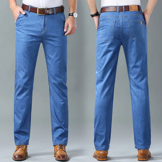 🔥🔥【60-110 kg】👖👖 Vaqueros de hombre, rectos, informales, versátiles, en tallas grandes