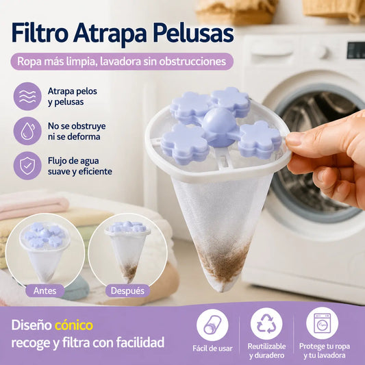 🌀6 piezas 25€✨ Filtro Flotante para Lavadora – Atrapa Pelusas, Cabellos y Pelos de Mascota en Cada Lavado 🧺