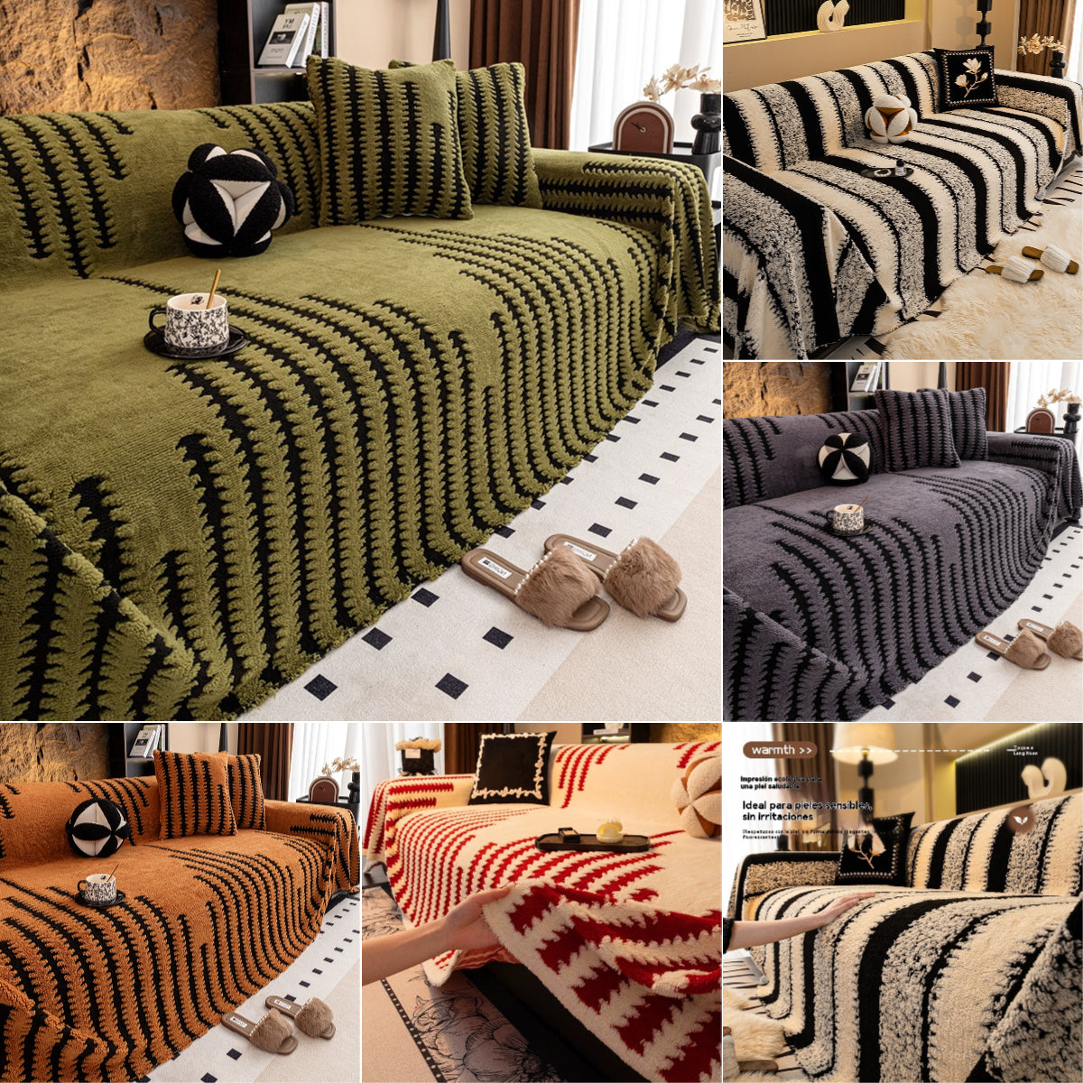 🛋️Különleges ajánlat: 🎉Puha és csúszásmentes plüss kanapéhuzatok🍂【180*150cm】_4193070