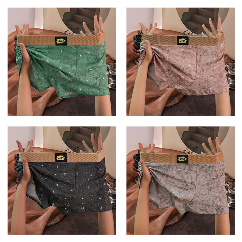 🔥【Conjunto de 4 piezas】Calzoncillos bóxer transpirables y cómodos de algodón puro para hombre