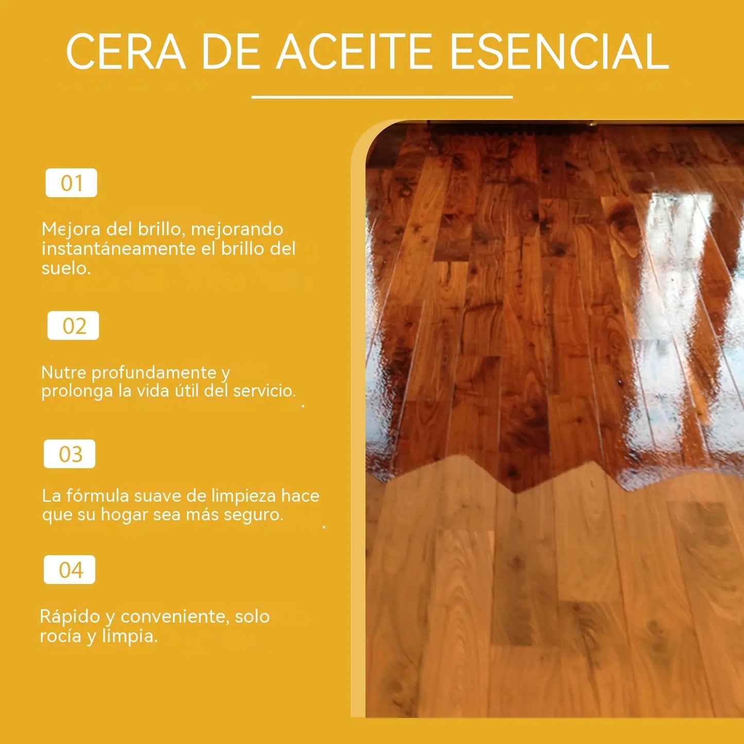 Spray abrillantador de madera con cera de abeja de 120 ml (incluye esponja y toalla) para el cuidado de los muebles, la prevención de grietas y la protección de la pintura.