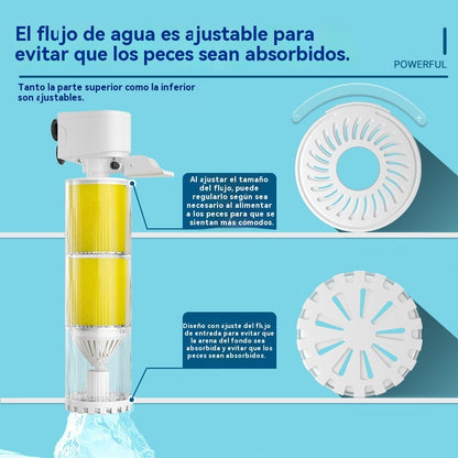 🐟Sistema de circulación de agua de acuario con filtro 3 en 1, funcionamiento silencioso.