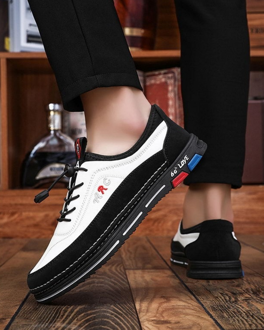 👞🔥【39-48】Los zapatos de negocios casuales para hombre están hechos de cuero impermeable y resistente a las manchas con una suela suave para un uso cómodo.