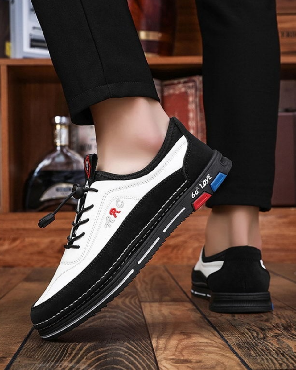 💯【39-48】Los zapatos de negocios casuales para hombre están hechos de cuero impermeable y resistente a las manchas con una suela suave para un uso cómodo.