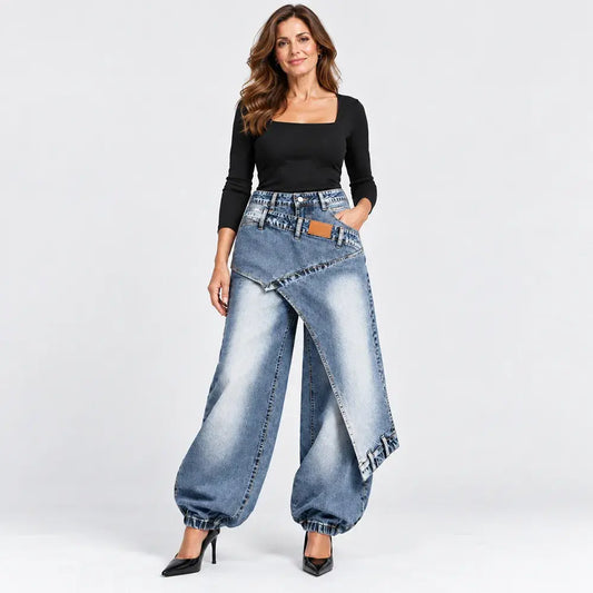 👖【XS-3XL】Vaqueros de pierna ancha, elegantes y cómodos ✨💞