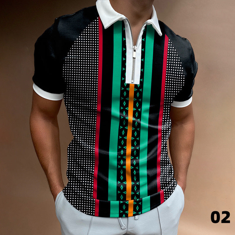 🔥👕【S-5XL】Pánská nová módní sportovní polokošile na zip.