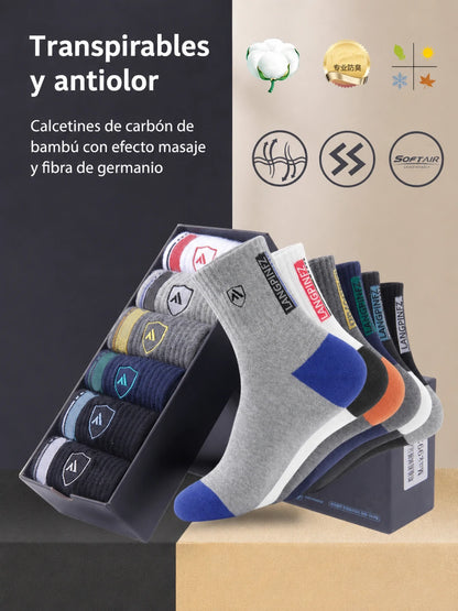 😍🧦【10 pares】Calcetines desodorantes de algodón para hombre, nuevos 2026, absorbentes del sudor