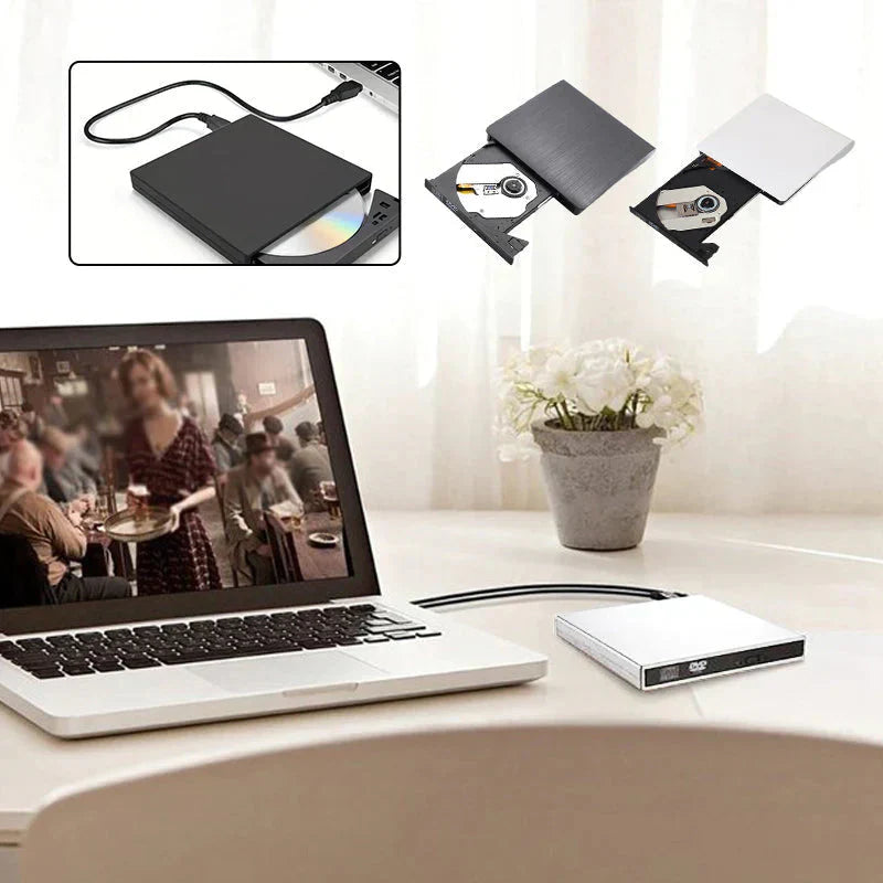 📢📢¡50% de descuento! 💿💻 Lector de CD/DVD Externo – Plug & Play, Portátil y Compatible con Mac/Windows_4213949