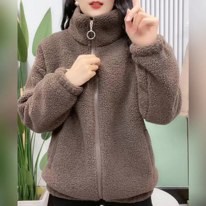 【M-4XL】🐏 Téli polárdzseki, pamutdzseki, vastag báránygyapjú dzseki, meleg kabát