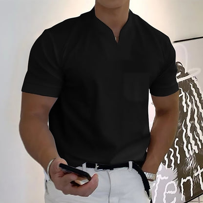 💪👔Polo deportivo para hombre en tallas grandes, de algodón elástico_4247241