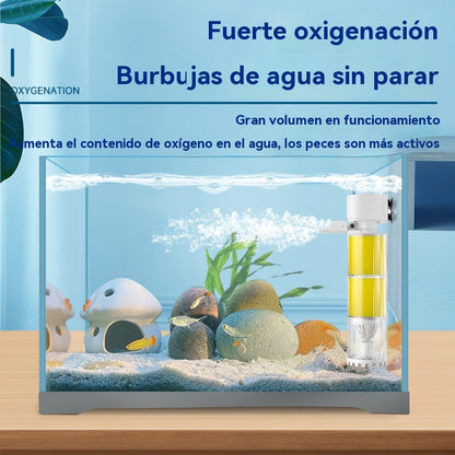 🐟Sistema de circulación de agua de acuario con filtro 3 en 1, funcionamiento silencioso.