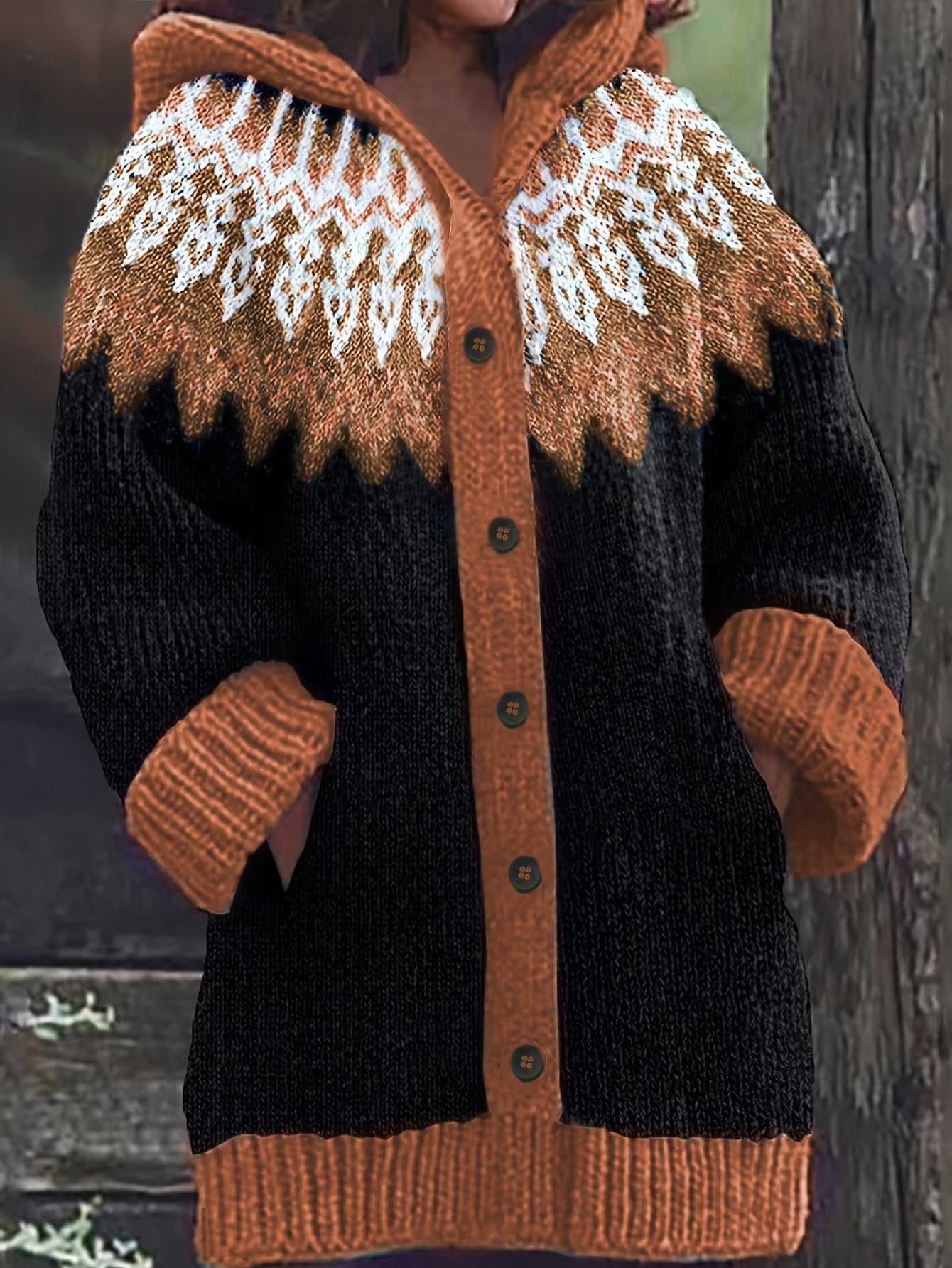 【S~5XL】✨Elegancka, kolorowa kurtka z kapturem w stylu retro