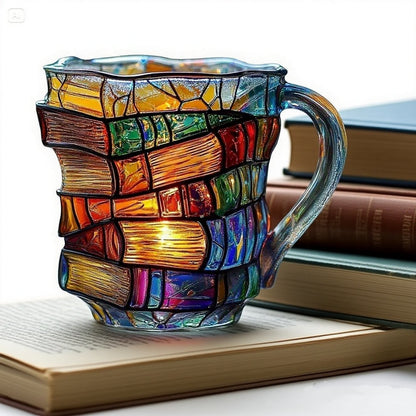 ✨【Oferta por tiempo limitado】📚Taza de café con forma de libro pintado en 3D_4285629