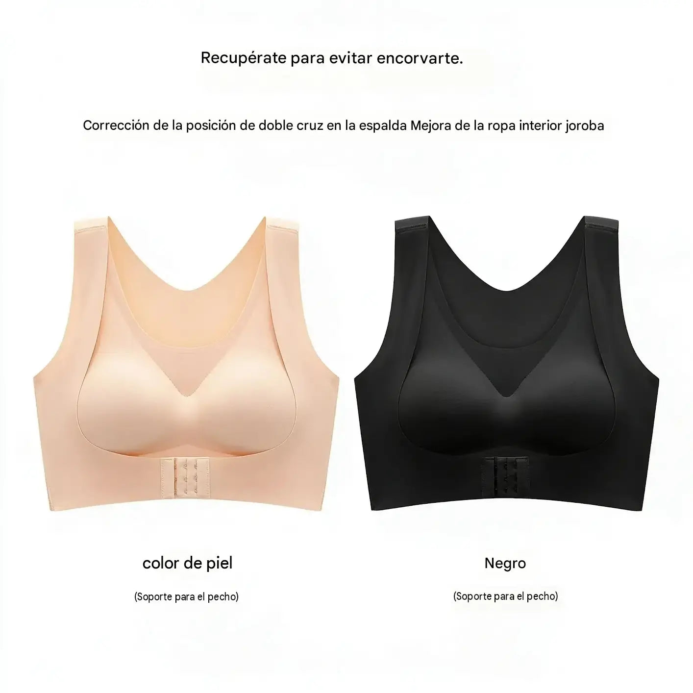 🎉¡ÚLTIMO DÍA DE OFERTA! - 60% DE DESCUENTO⚡ Sujetador sin aros con cierre frontal y espalda cruzada: corrige la postura y ofrece máxima sujeción y comodidad.