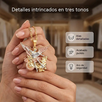 💥Collar de ángel guardián tricolor – Elegante y simbólico – Ideal para uso diario o como regalo – Sutil y significativo ✨💛🪽