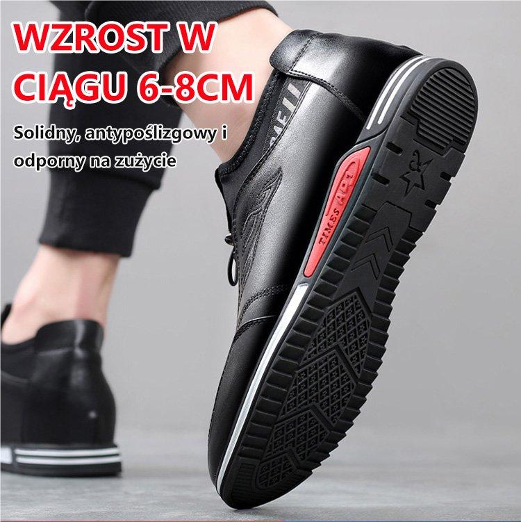 2026 zapatos de cuero casuales de aumento de altura para hombres