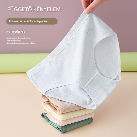 💓(14 db) Utolsó nap 60% kedvezménnyel-- Női egyszerű és fejlett antibakteriális fehérnemű magas derékkal, 35-90kg súlyú nők számára