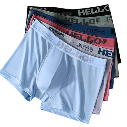 🧊【Compra 3 y obtén 3 gratis】Calzoncillos tipo bóxer de seda de hielo finos y transpirables para hombre, superventas de verano