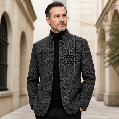 ✨¡50% de descuento! ✨Abrigo de invierno para hombre, con corte 3D, grueso y resistente al viento, imprescindible para el frío. ❄️✨【40-90 kg】