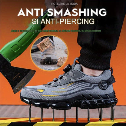 🥾🔥Botas de trabajo Knauf, adecuadas para uso diario, resistentes a impactos y perforaciones, con puntera de acero, zapatos de seguridad cómodos y antideslizantes.