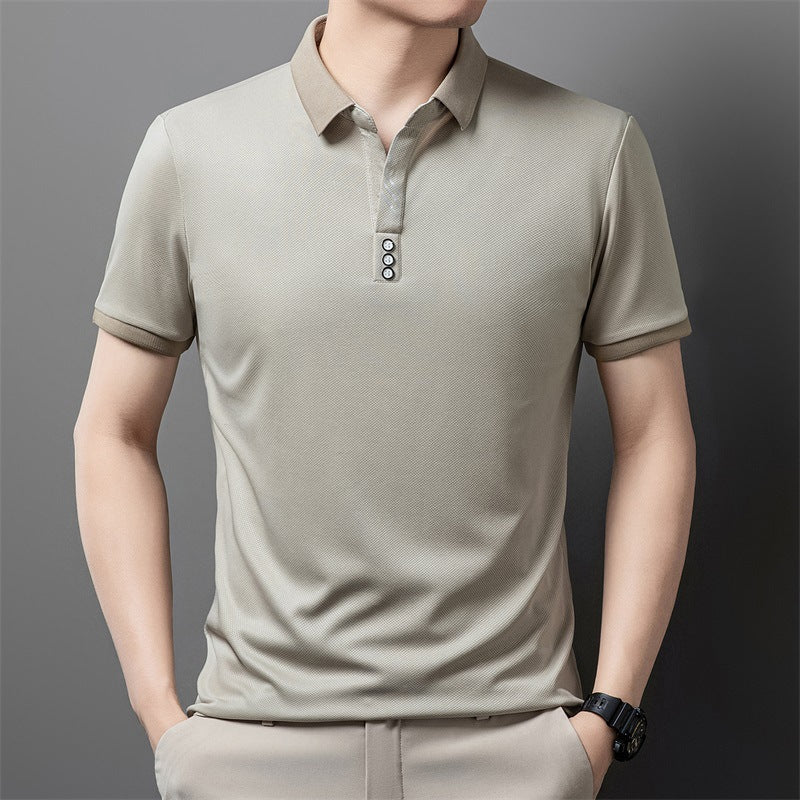 【50% de descuento】 ✨Camisa polo de manga corta para hombre
