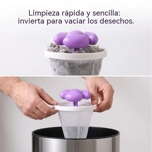 🌀6 piezas ✨ Filtro Flotante para Lavadora – Atrapa Pelusas, Cabellos y Pelos de Mascota en Cada Lavado 🧺