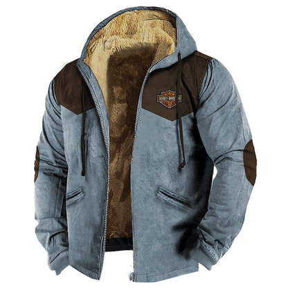 🔥🧥【M-5XL】 Módna pánska jesenná a zimná voľná bunda z hrubšieho zamatového materiálu_4160516