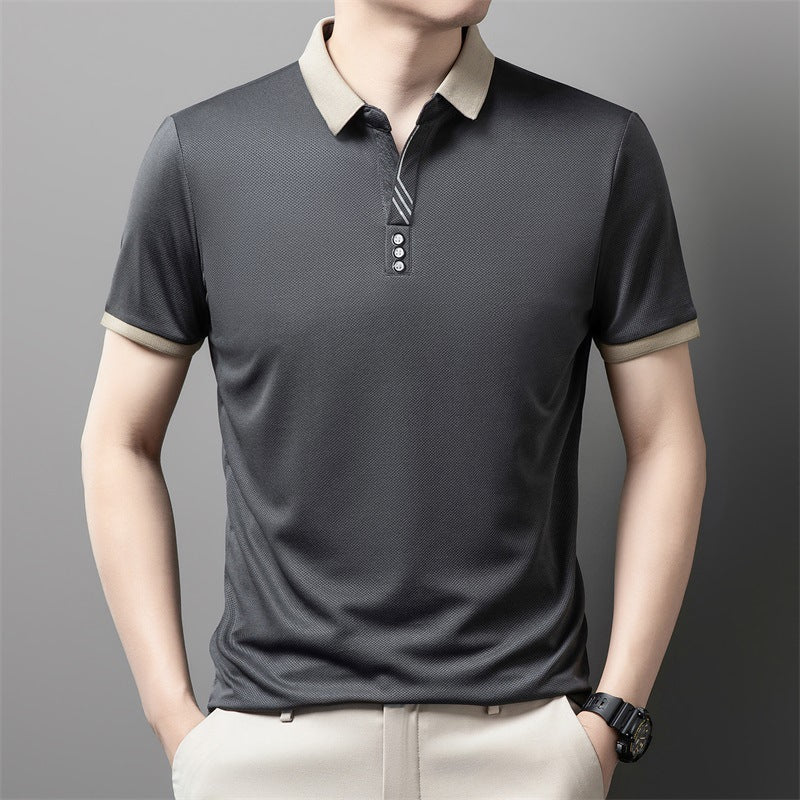 【50% de descuento】 ✨Camisa polo de manga corta para hombre
