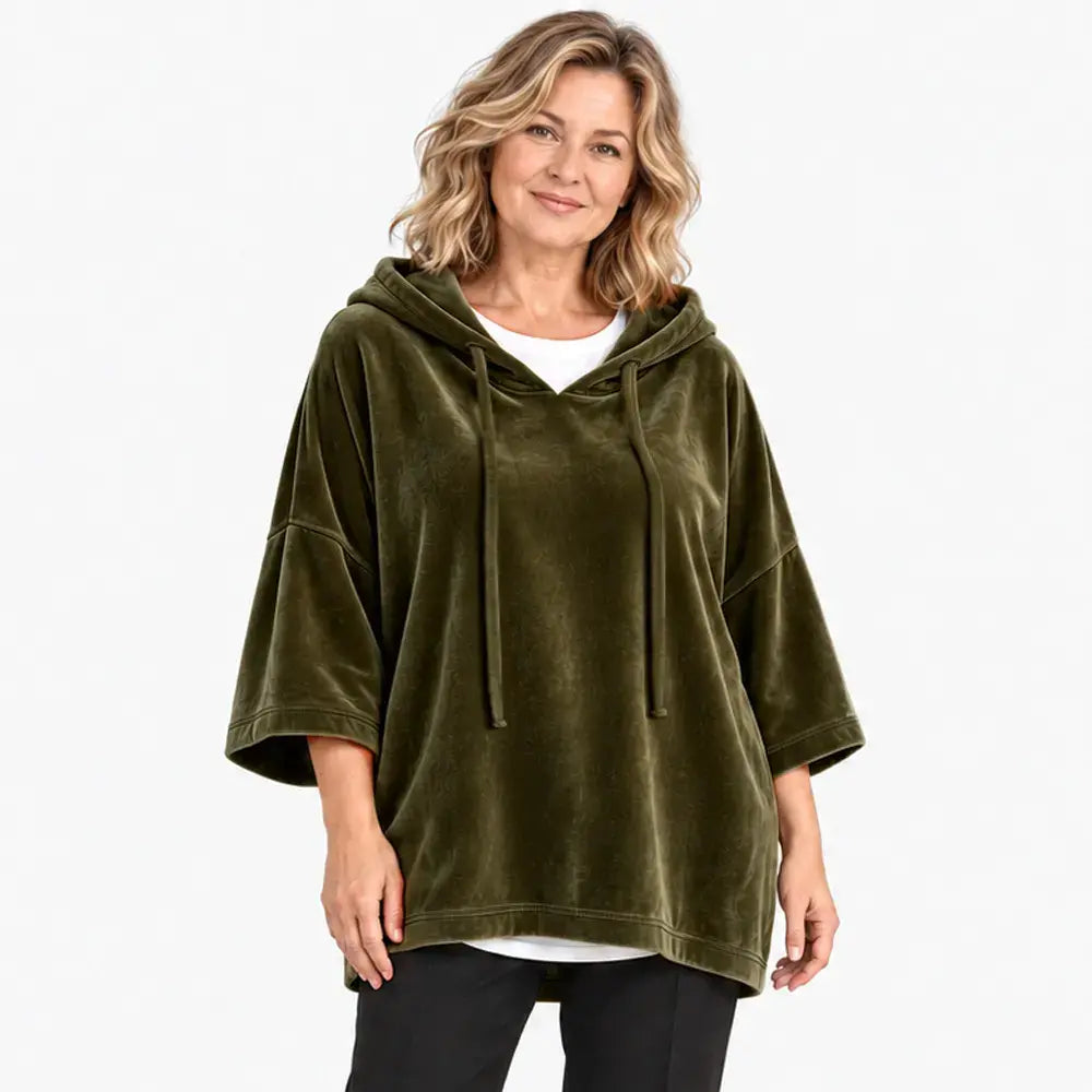 【S-5XL】Sudadera con capucha y corte holgado con bajo acanalado – Otoño/Invierno 2026
