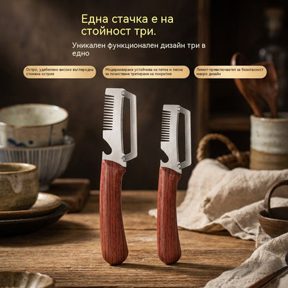 ✅Compra 1, llévate 1 gratis (2 artículos) 🧅🔪 Pelador de cocina multifuncional 3 en 1: ¡Pela, corta y abre botellas! 🔥