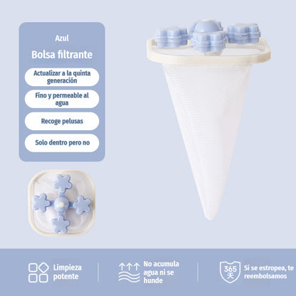 🌀6 piezas 25€✨ Filtro Flotante para Lavadora – Atrapa Pelusas, Cabellos y Pelos de Mascota en Cada Lavado 🧺