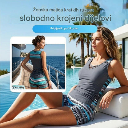 🔥【S-3XL】Žhavý výprodej🔥Nové dámské dvoudílné plavky s potiskem