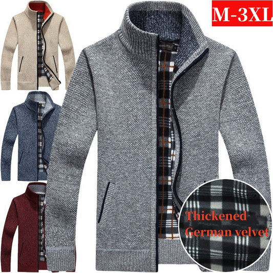 👔【M-3XL】 Velký pánský svetr s volným zipem 2024