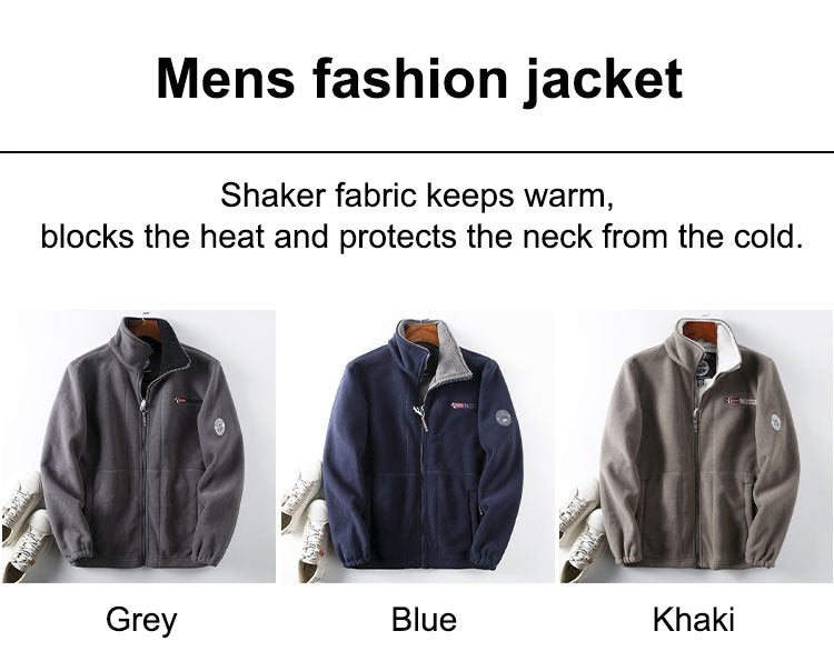 🧥【XS-3XL】Chaqueta de forro polar de terciopelo grueso para hombre, otoño e invierno, cálida, ligera, talla grande